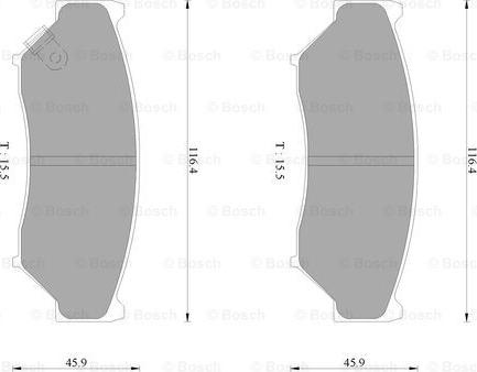 BOSCH 0 986 AB2 211 - Kit pastiglie freno, Freno a disco autozon.pro