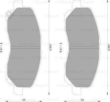 BOSCH 0 986 AB2 285 - Kit pastiglie freno, Freno a disco autozon.pro