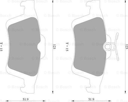 BOSCH 0 986 AB2 270 - Kit pastiglie freno, Freno a disco autozon.pro