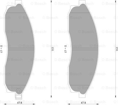 BOSCH 0 986 AB2 278 - Kit pastiglie freno, Freno a disco autozon.pro