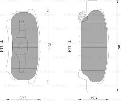 BOSCH 0 986 AB2 754 - Kit pastiglie freno, Freno a disco autozon.pro