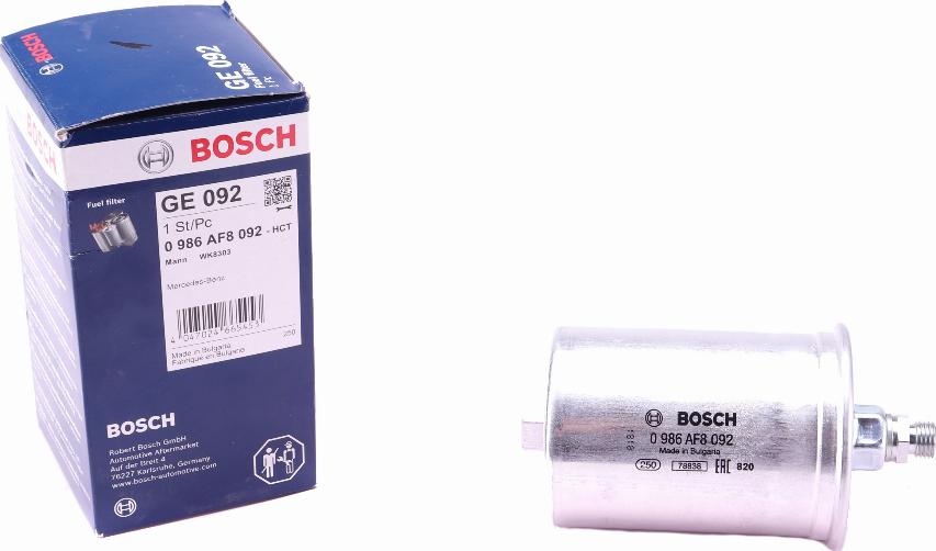 BOSCH 0 986 AF8 092 - Filtro carburante autozon.pro