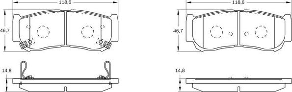 BOSCH 0 986 BB0 991 - Kit pastiglie freno, Freno a disco autozon.pro