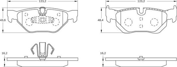 BOSCH 0 986 BB0 993 - Kit pastiglie freno, Freno a disco autozon.pro