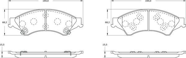 BOSCH 0 986 BB0 967 - Kit pastiglie freno, Freno a disco autozon.pro