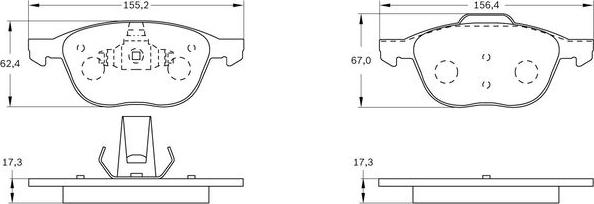 BOSCH 0 986 BB0 985 - Kit pastiglie freno, Freno a disco autozon.pro