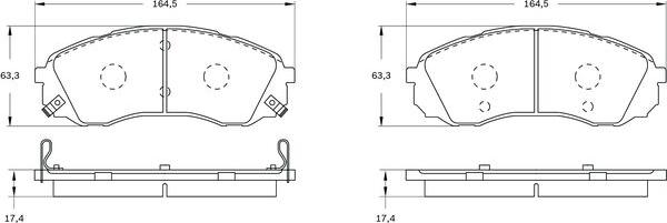 BOSCH 0 986 BB0 925 - Kit pastiglie freno, Freno a disco autozon.pro