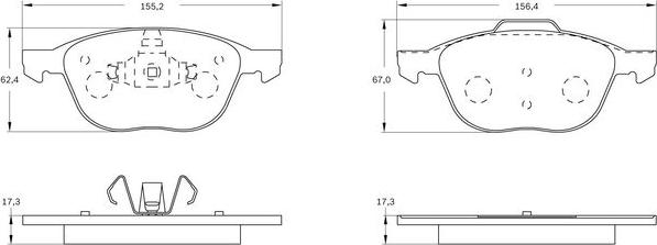 BOSCH 0 986 BB0 974 - Kit pastiglie freno, Freno a disco autozon.pro