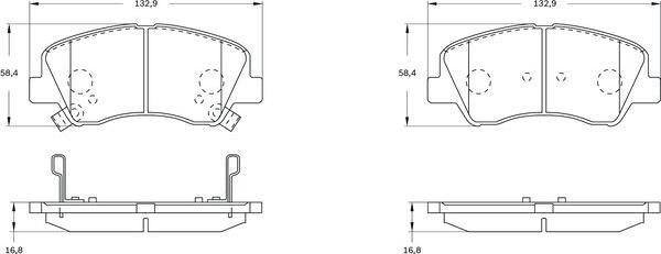 BOSCH 0 986 BB0 498 - Kit pastiglie freno, Freno a disco autozon.pro