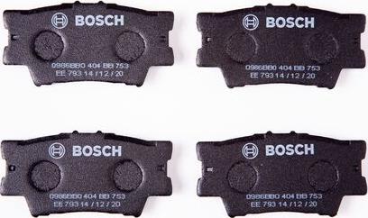 BOSCH 0 986 BB0 404 - Kit pastiglie freno, Freno a disco autozon.pro