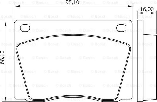 BOSCH 0 986 BB0 487 - Kit pastiglie freno, Freno a disco autozon.pro