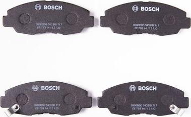 BOSCH 0 986 BB0 543 - Kit pastiglie freno, Freno a disco autozon.pro