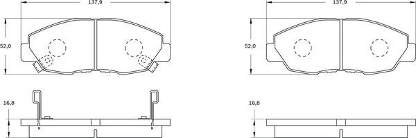 BOSCH 0 986 BB0 543 - Kit pastiglie freno, Freno a disco autozon.pro