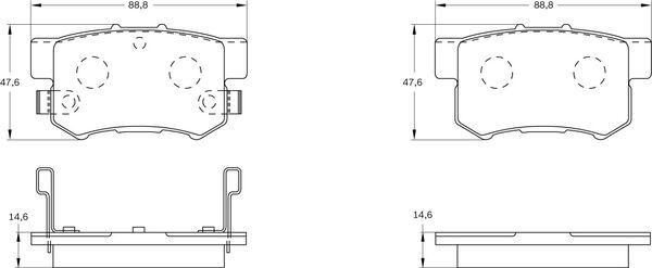 BOSCH 0 986 BB0 560 - Kit pastiglie freno, Freno a disco autozon.pro