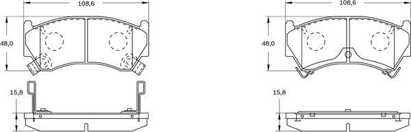 BOSCH 0 986 BB0 534 - Kit pastiglie freno, Freno a disco autozon.pro