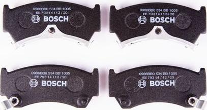 BOSCH 0 986 BB0 534 - Kit pastiglie freno, Freno a disco autozon.pro