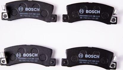 BOSCH 0 986 BB0 525 - Kit pastiglie freno, Freno a disco autozon.pro