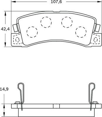 BOSCH 0 986 BB0 525 - Kit pastiglie freno, Freno a disco autozon.pro