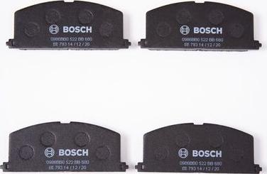 BOSCH 0 986 BB0 522 - Kit pastiglie freno, Freno a disco autozon.pro