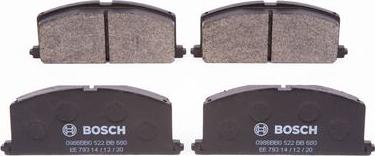 BOSCH 0 986 BB0 522 - Kit pastiglie freno, Freno a disco autozon.pro