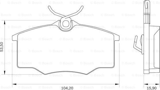 BOSCH 0 986 BB0 046 - Kit pastiglie freno, Freno a disco autozon.pro