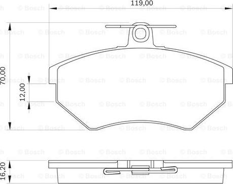 BOSCH 0 986 BB0 058 - Kit pastiglie freno, Freno a disco autozon.pro