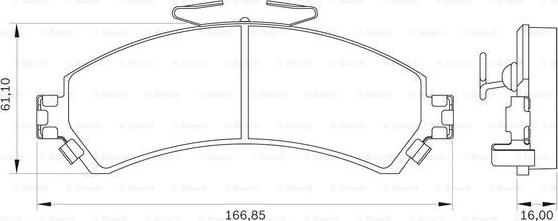 BOSCH 0 986 BB0 066 - Kit pastiglie freno, Freno a disco autozon.pro