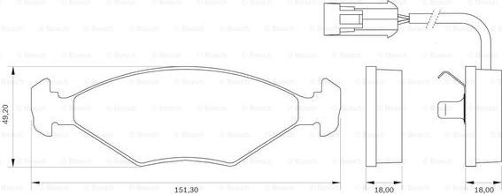 BOSCH 0 986 BB0 005 - Kit pastiglie freno, Freno a disco autozon.pro