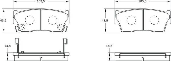 BOSCH 0 986 BB0 089 - Kit pastiglie freno, Freno a disco autozon.pro