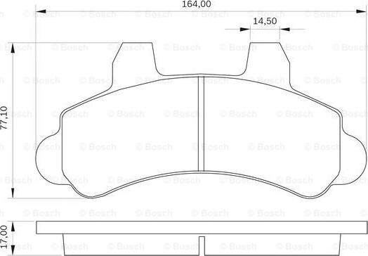 BOSCH 0 986 BB0 030 - Kit pastiglie freno, Freno a disco autozon.pro