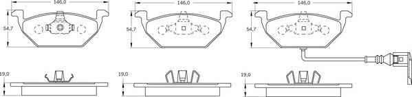 BOSCH 0 986 BB0 140 - Kit pastiglie freno, Freno a disco autozon.pro