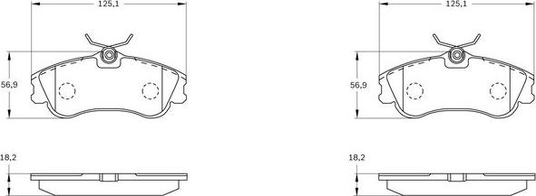 BOSCH 0 986 BB0 151 - Kit pastiglie freno, Freno a disco autozon.pro