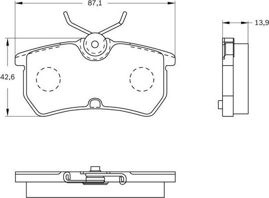 BOSCH 0 986 BB0 169 - Kit pastiglie freno, Freno a disco autozon.pro