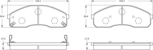 BOSCH 0 986 BB0 116 - Kit pastiglie freno, Freno a disco autozon.pro