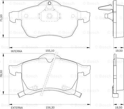 BOSCH 0 986 BB0 138 - Kit pastiglie freno, Freno a disco autozon.pro