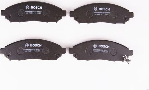 BOSCH 0 986 BB0 836 - Kit pastiglie freno, Freno a disco autozon.pro