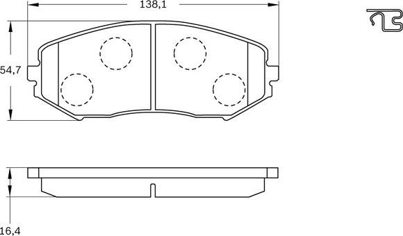 BOSCH 0 986 BB0 397 - Kit pastiglie freno, Freno a disco autozon.pro