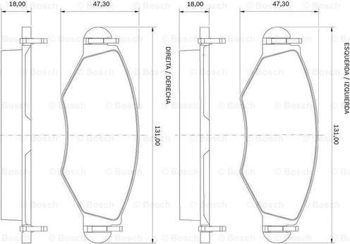 BOSCH 0 986 BB0 305 - Kit pastiglie freno, Freno a disco autozon.pro