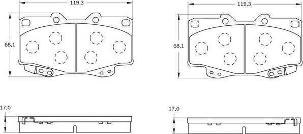 BOSCH 0 986 BB0 321 - Kit pastiglie freno, Freno a disco autozon.pro