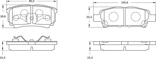 BOSCH 0 986 BB0 379 - Kit pastiglie freno, Freno a disco autozon.pro