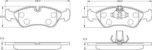 BOSCH 0 986 BB0 274 - Kit pastiglie freno, Freno a disco autozon.pro