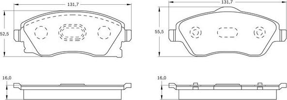 BOSCH 0 986 BB0 270 - Kit pastiglie freno, Freno a disco autozon.pro