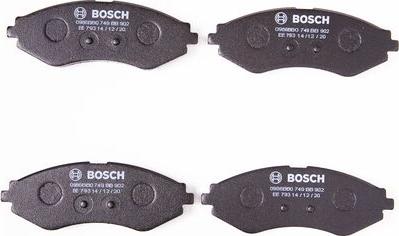 BOSCH 0 986 BB0 749 - Kit pastiglie freno, Freno a disco autozon.pro