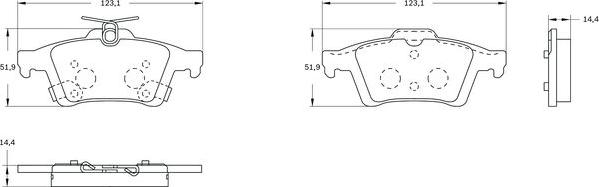 BOSCH 0 986 BB0 768 - Kit pastiglie freno, Freno a disco autozon.pro