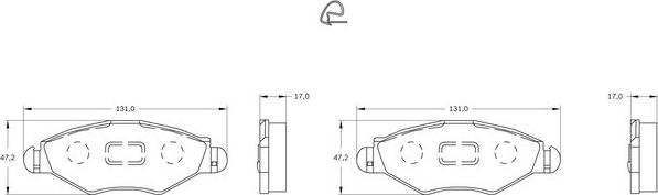 BOSCH 0 986 BB0 706 - Kit pastiglie freno, Freno a disco autozon.pro