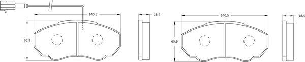 BOSCH 0 986 BB0 711 - Kit pastiglie freno, Freno a disco autozon.pro