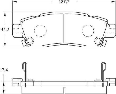 BOSCH 0 986 BB0 734 - Kit pastiglie freno, Freno a disco autozon.pro