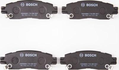 BOSCH 0 986 BB0 734 - Kit pastiglie freno, Freno a disco autozon.pro