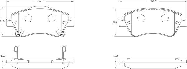 BOSCH 0 986 BB0 776 - Kit pastiglie freno, Freno a disco autozon.pro