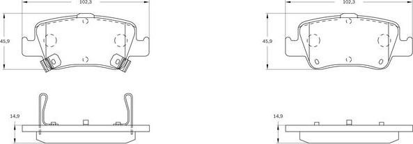 BOSCH 0 986 BB0 777 - Kit pastiglie freno, Freno a disco autozon.pro